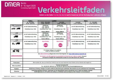 Verkehrsleitfaden DMEA 2025