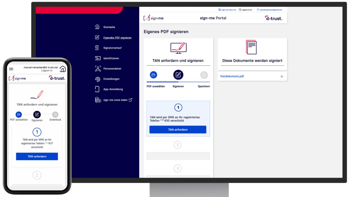 Graphical user interface for remote signature authorization with mobile TAN Graphical user interface for remote signature authorization with mobile TAN