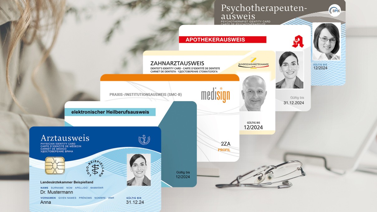 Illustration of different ID cards.