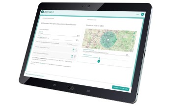 Tablet view of the appointment booking portal 